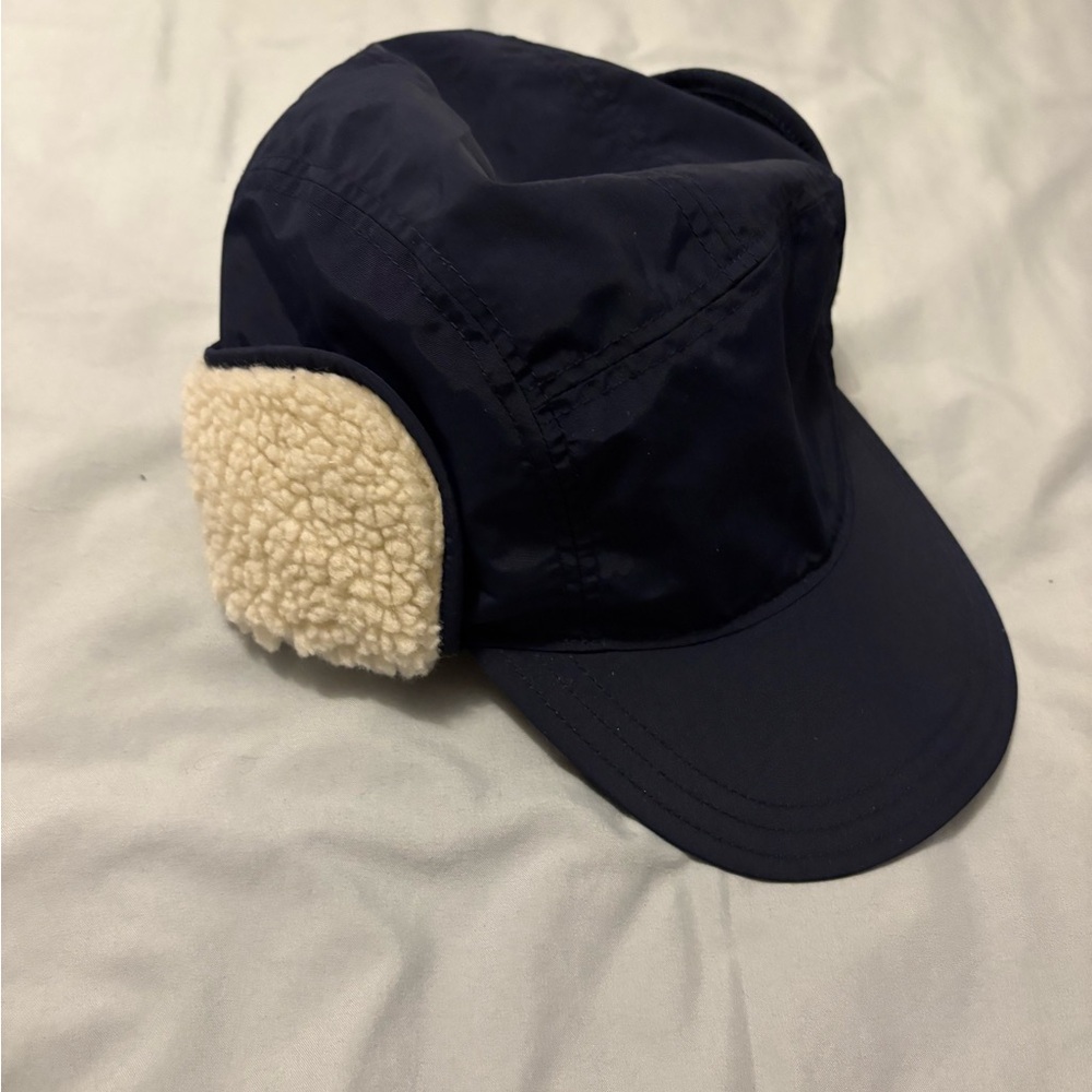 Navy and Cream Men’s Winter Cap